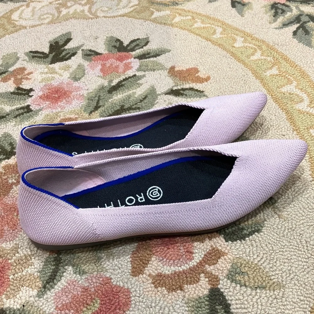 Rothy’s pointy toe pink flats. Size W10.5 - Picture 4 of 4